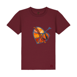 Sorens burgundy leaf tee